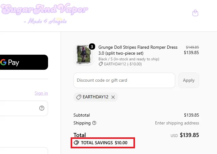 Svmade4angelz 12% off discount coupon